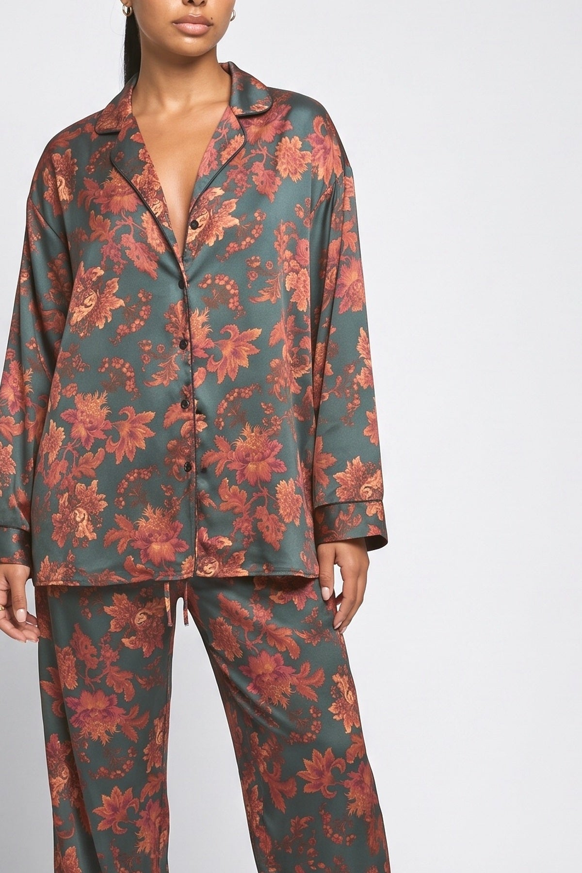 Lotus Pajama Set, fabric detail
