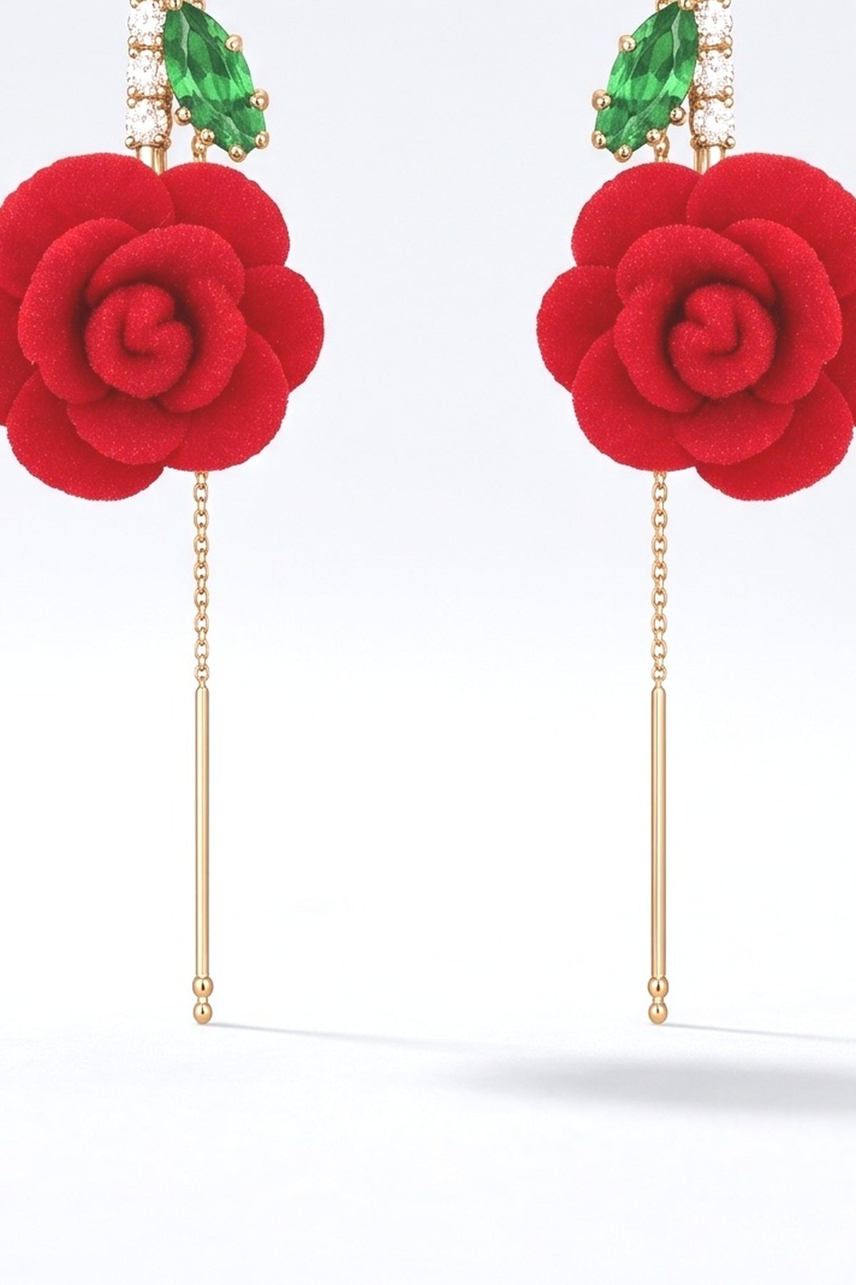 Stud Earrings, fabric detail