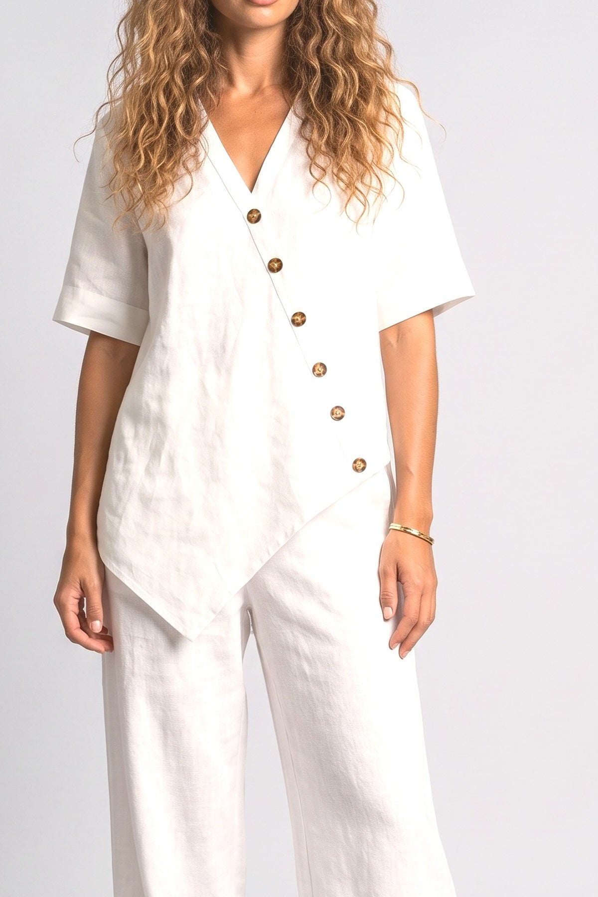 Linen Two Piece Outfit, fabric detail