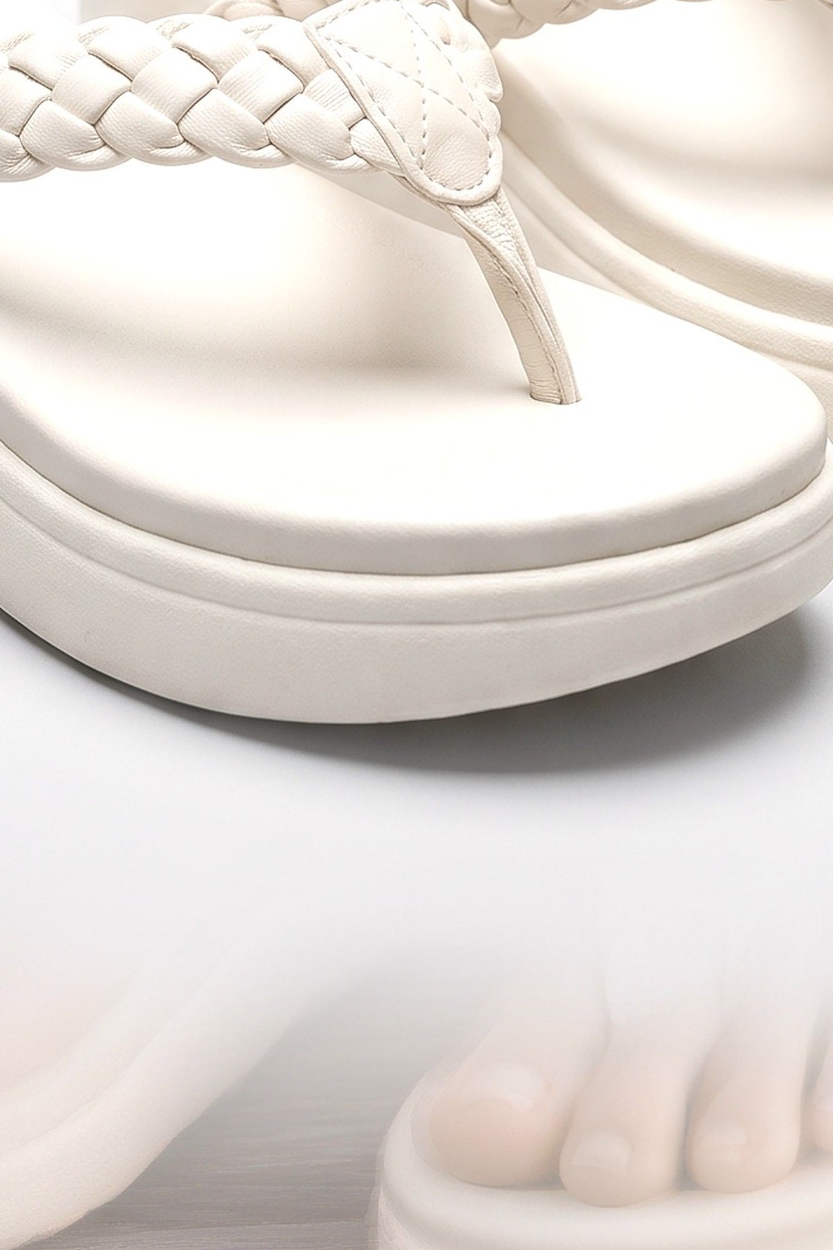 Platform Sandals, fabric detail