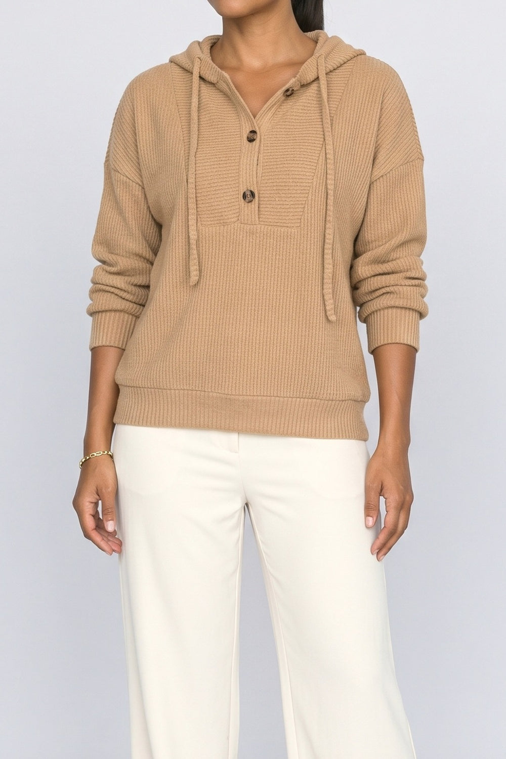 Knit Hoodie, fabric detail
