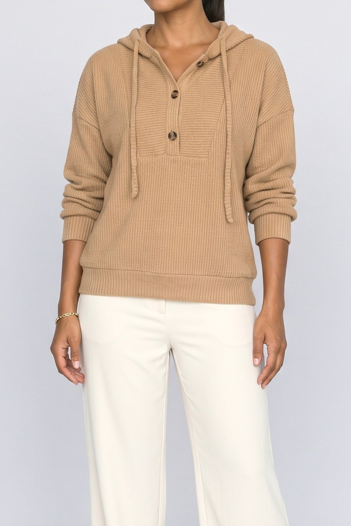 Knit Hoodie, fabric detail