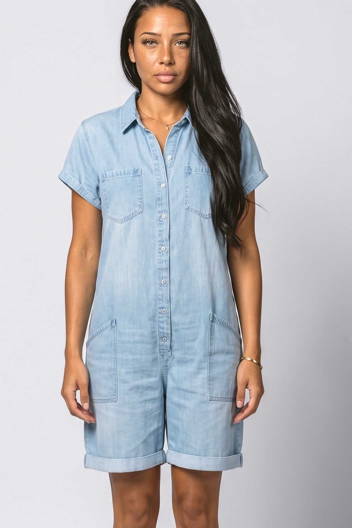 Denim Jumpsuit, fabric detail
