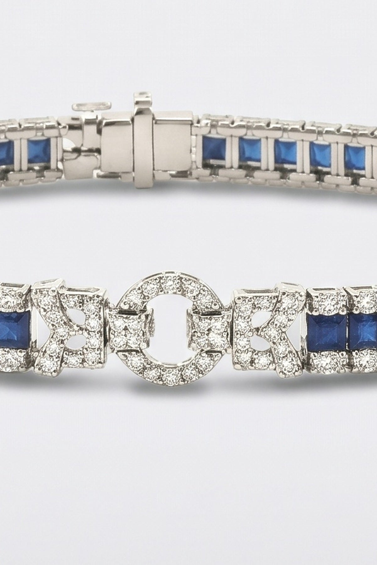 Blue Tennis Bracelet, fabric detail