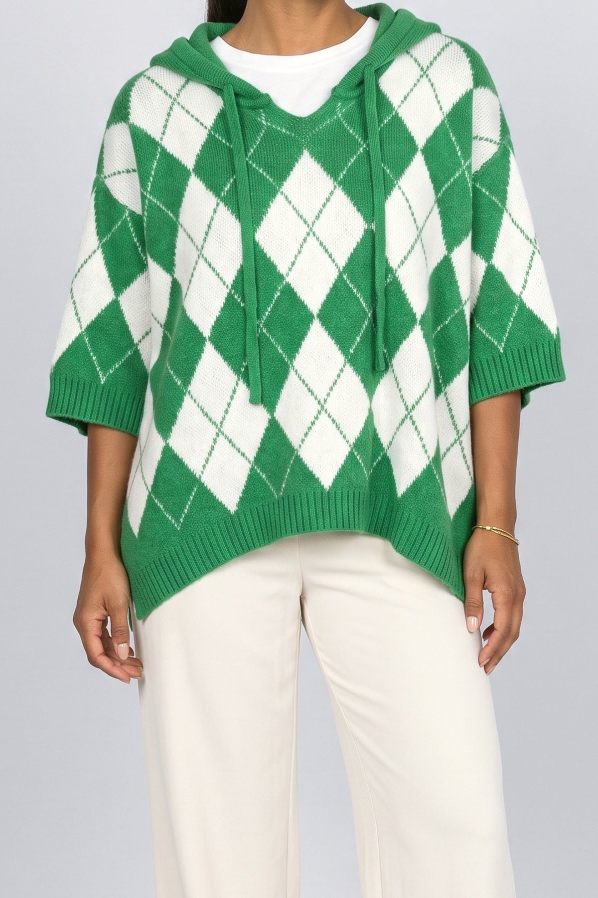 Batwing Sleeve Pullover Sweater, fabric detail