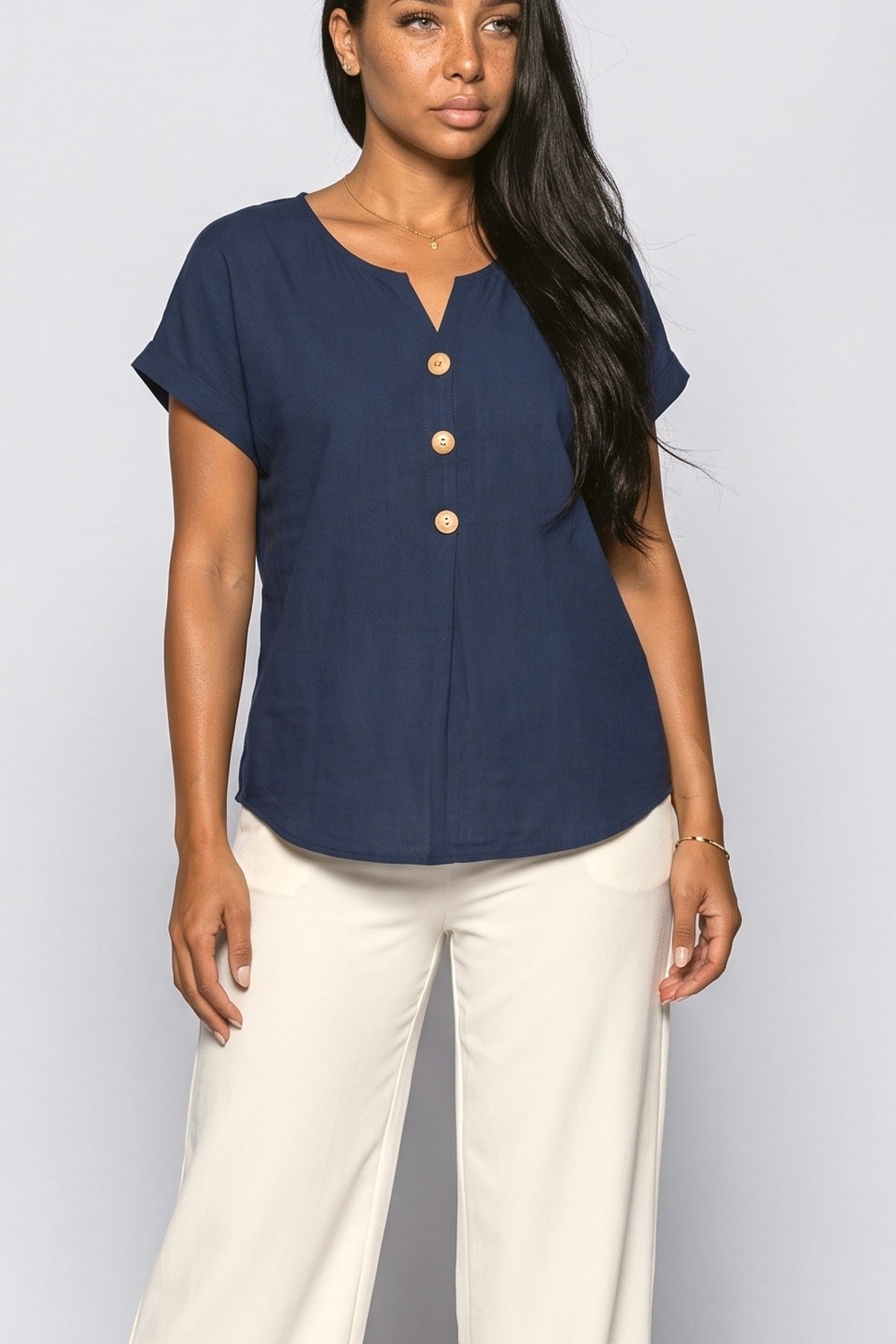 V-Neck Blouse, fabric detail