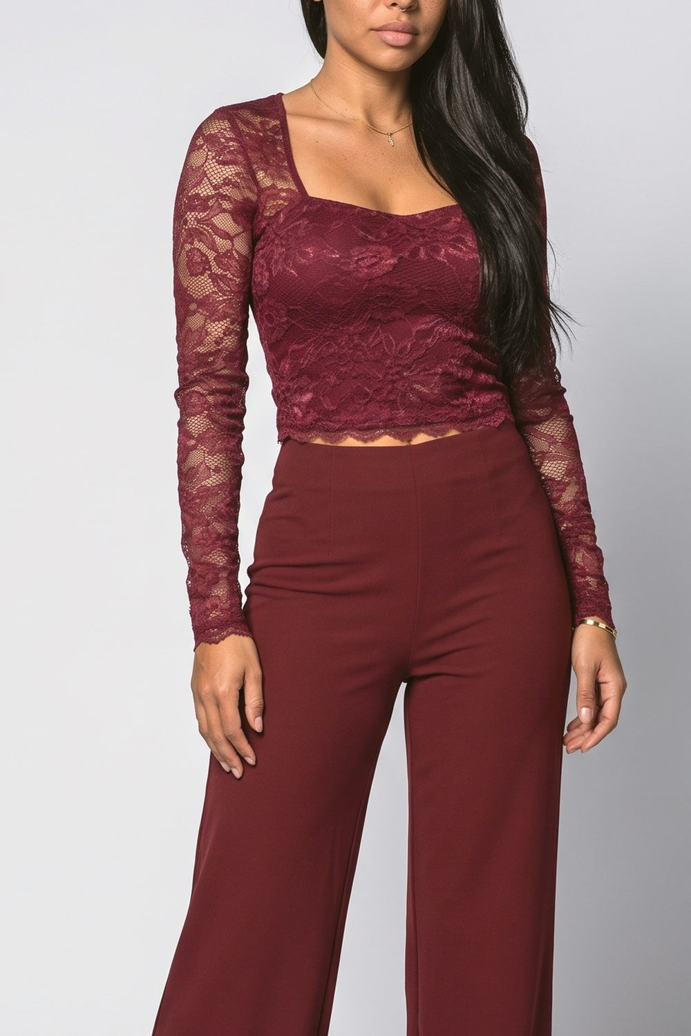 Lace Floral Blouse, fabric detail