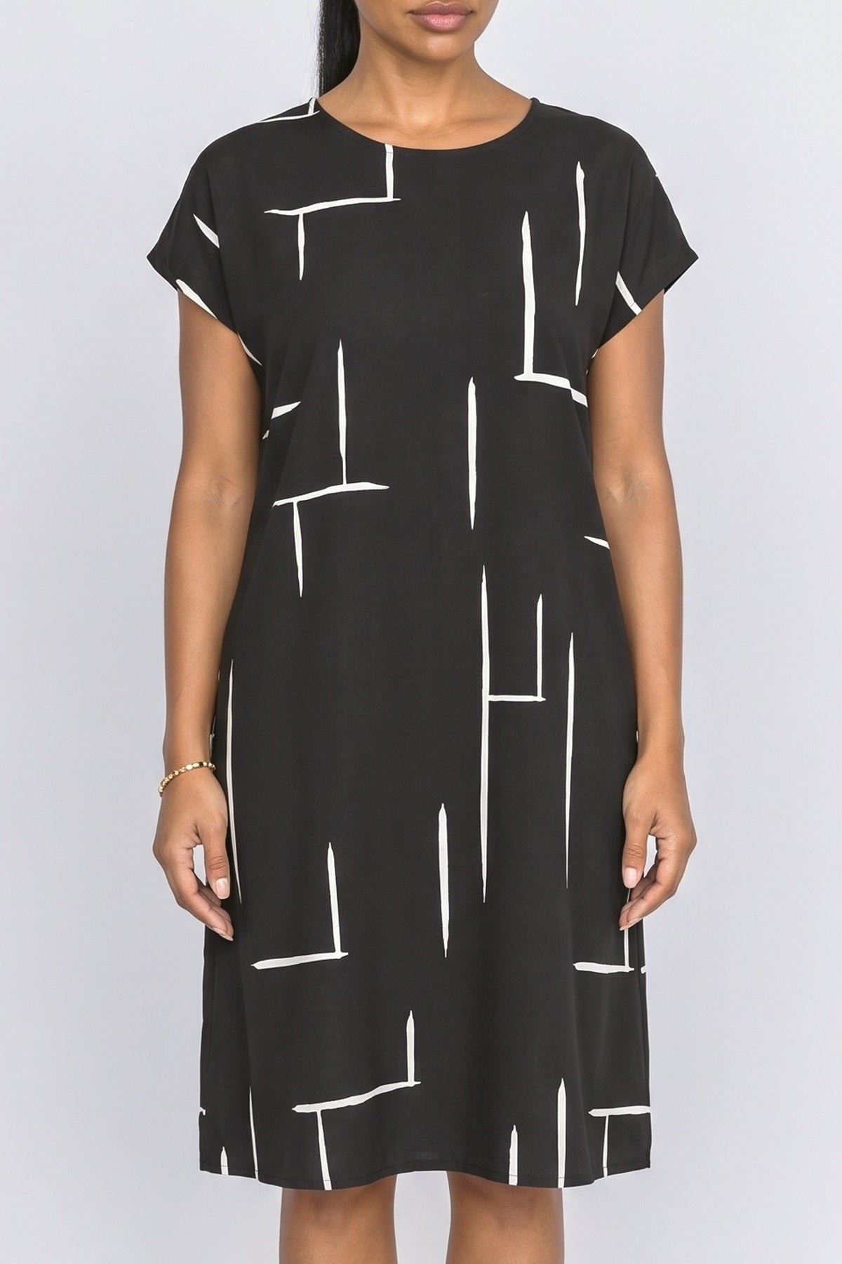 Abstract Midi Dress, fabric detail