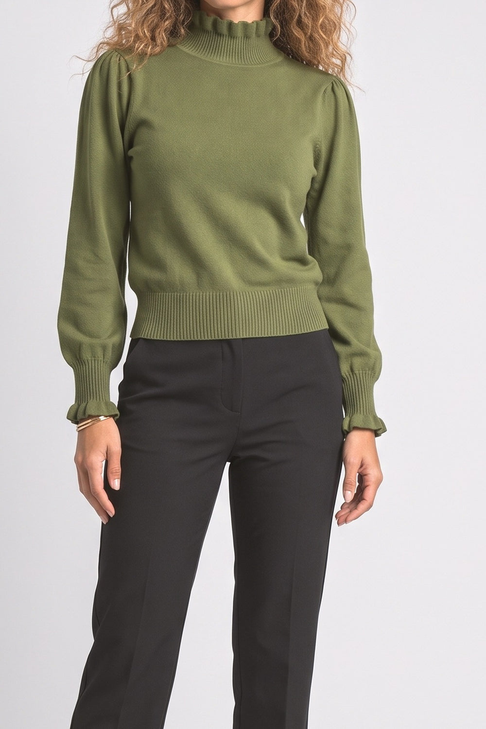 Ruffle Knit Top, fabric detail