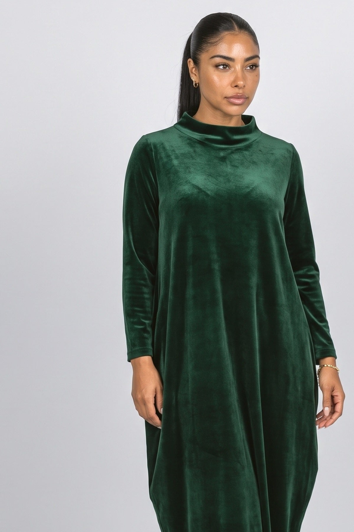 Velvet Midi Dress, fabric detail