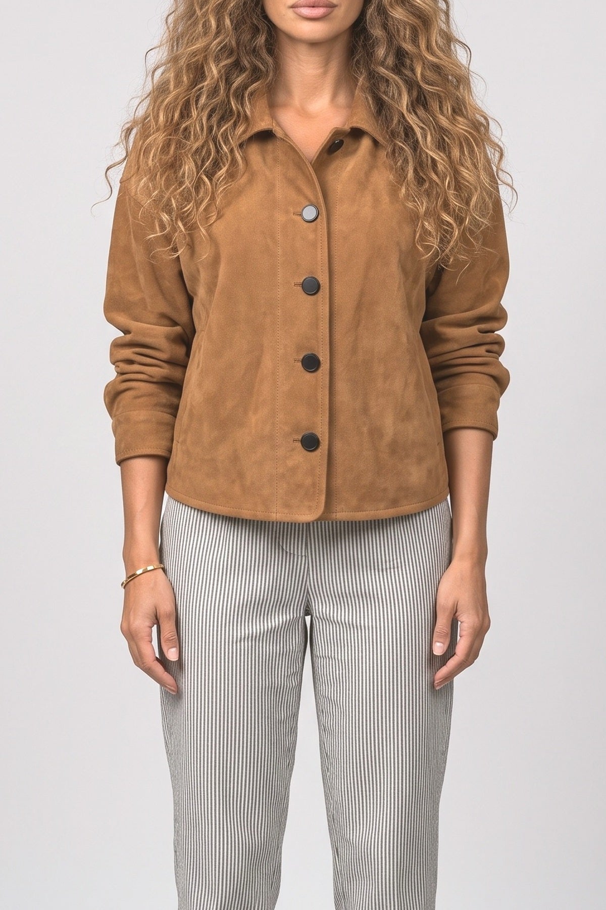 Brown Denim Jacket, fabric detail