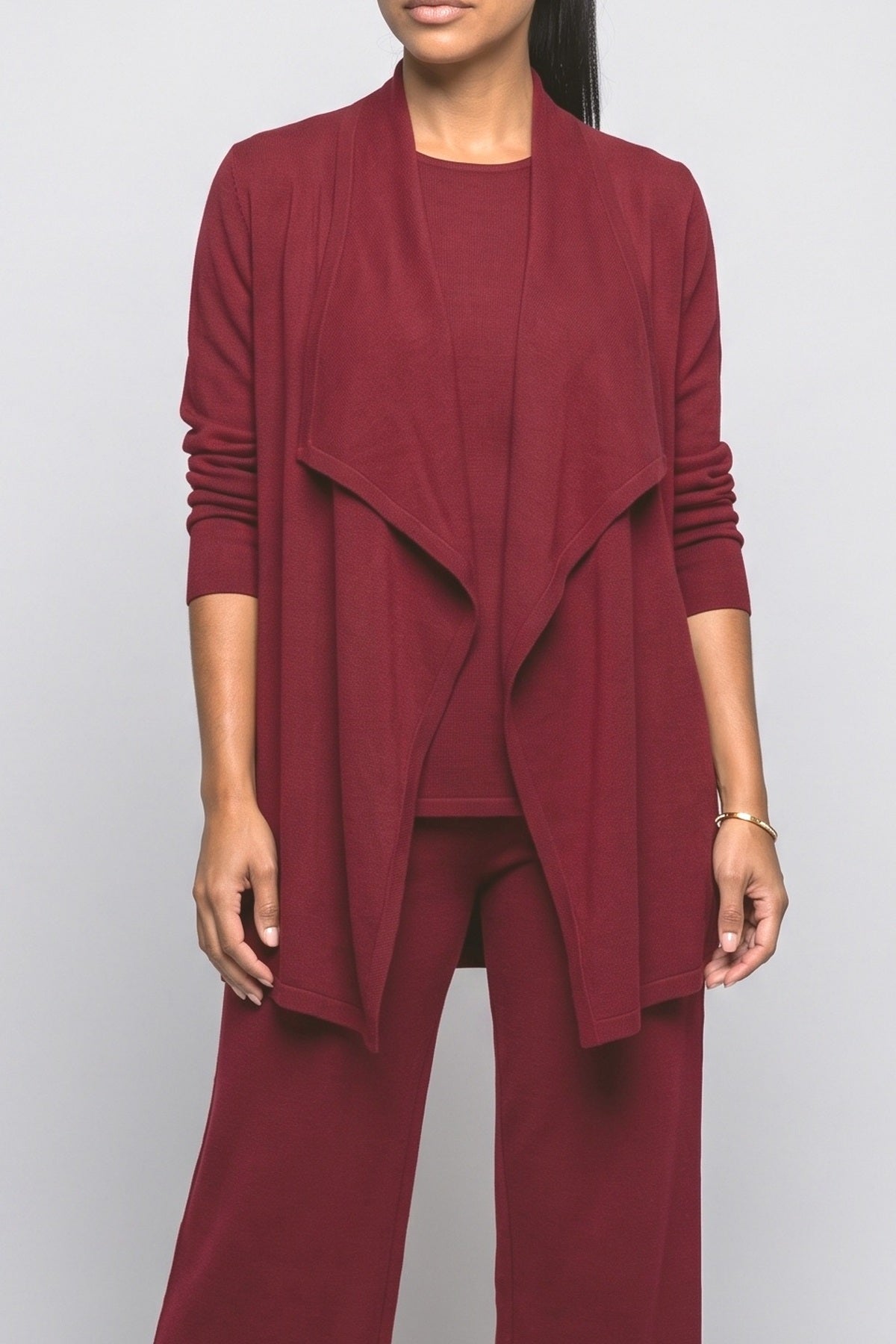 Draped Knit Cardigan, fabric detail