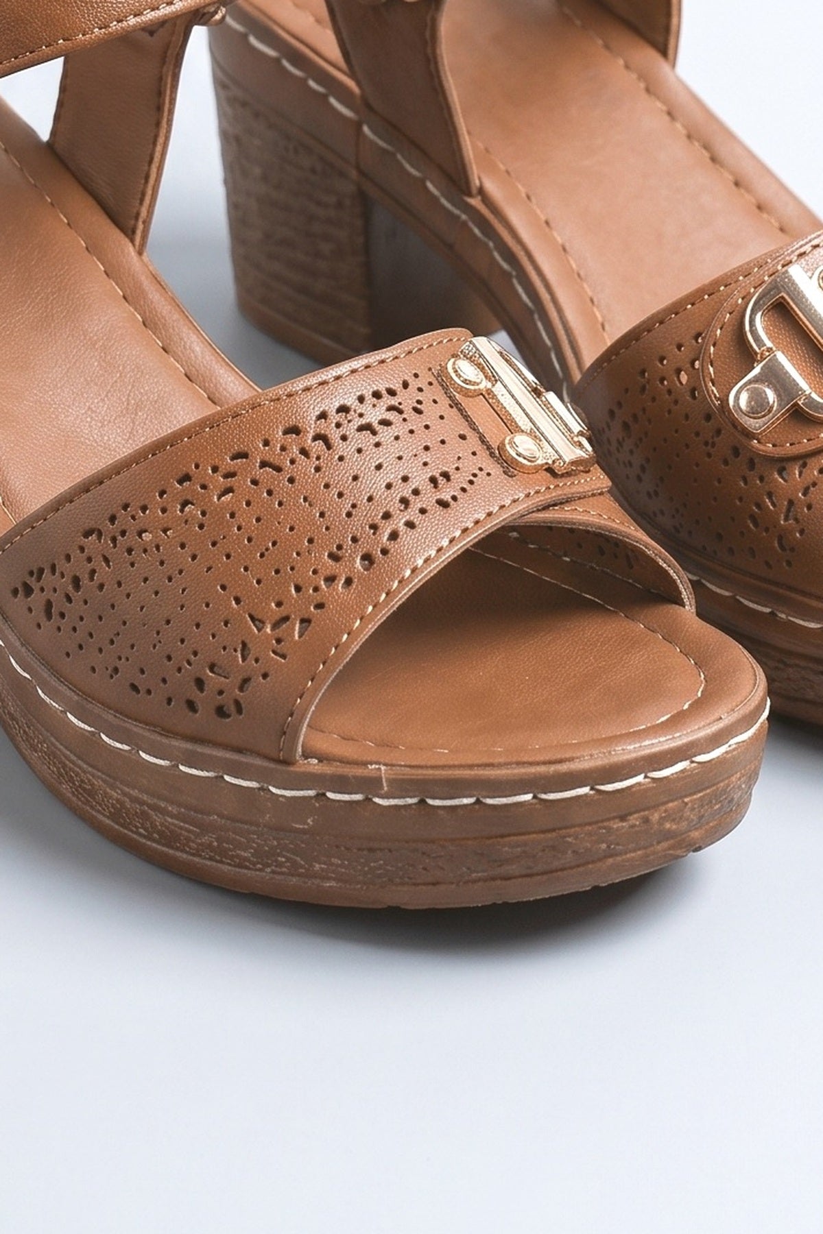 Platform Sandals, fabric detail