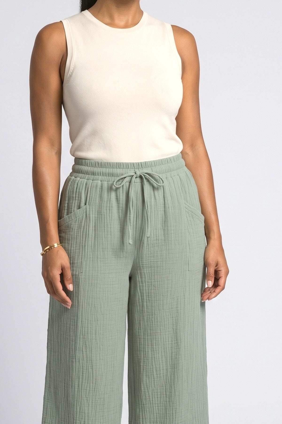 Wide Leg Pants, fabric detail