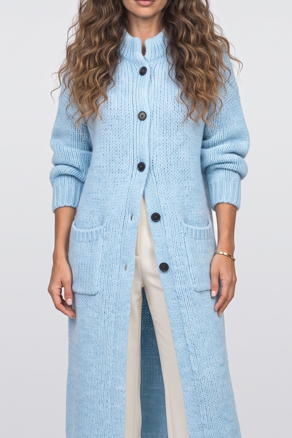 Knit Long Cardigan, fabric detail