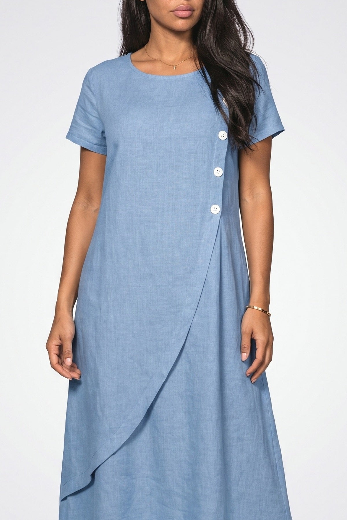 Asymmetric Midi Dress, fabric detail