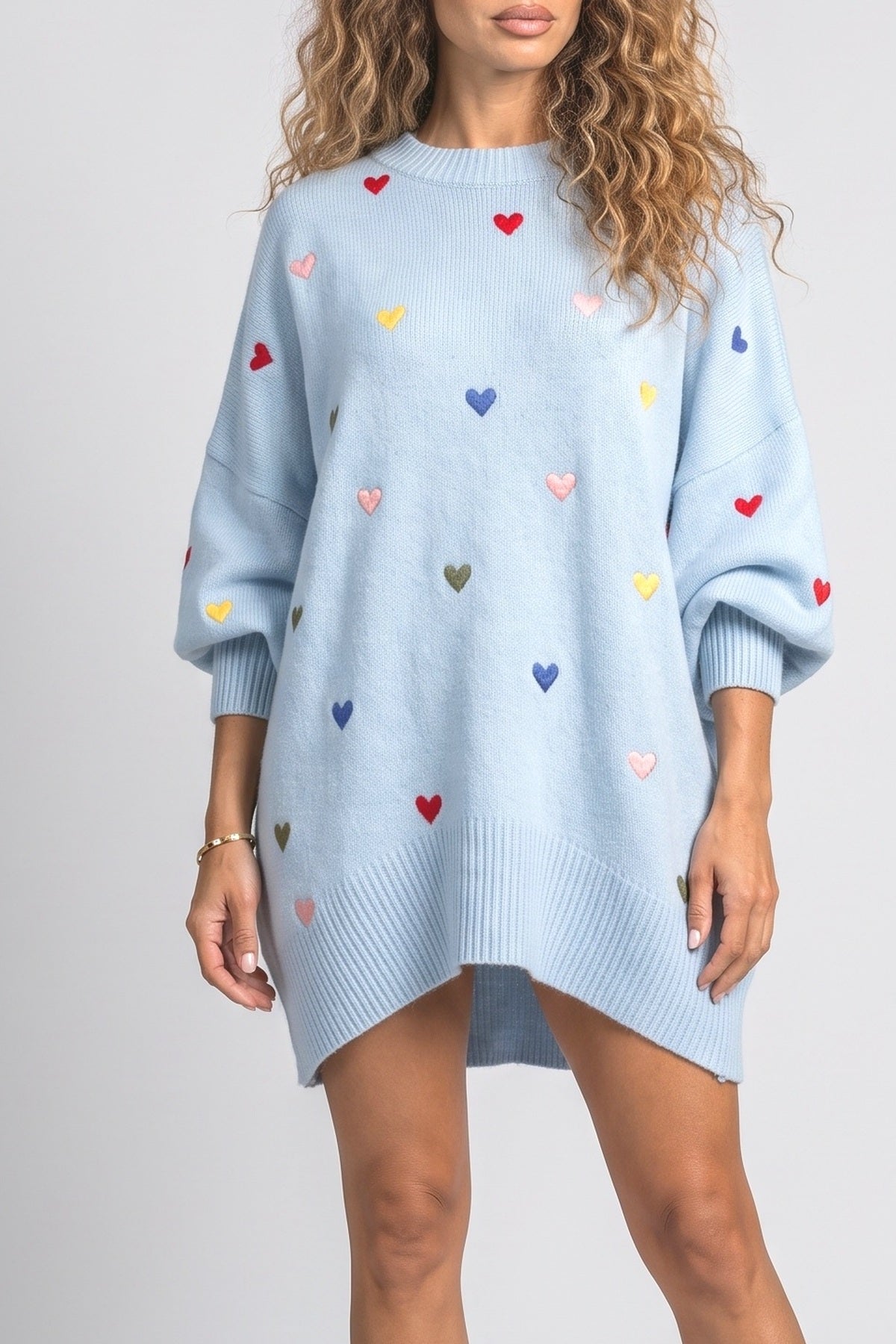 Batwing Sleeve Pullover Sweater, fabric detail