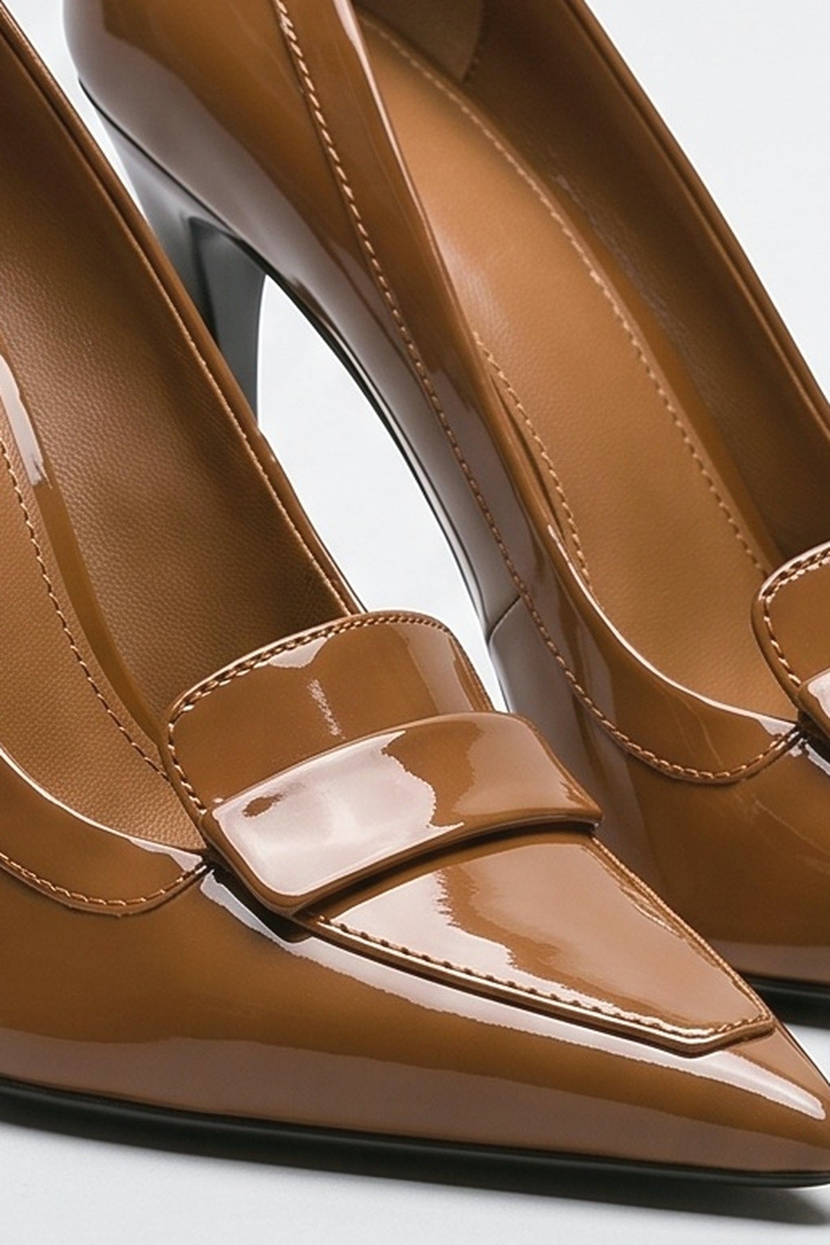 Block Heel Pumps, fabric detail