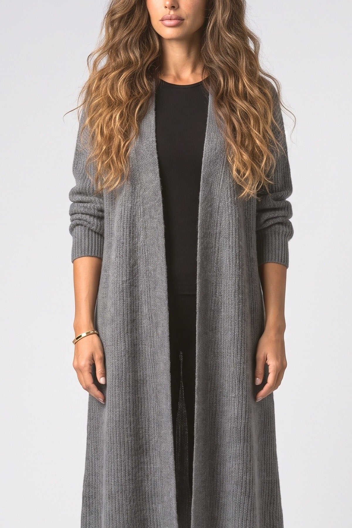 Knit Long Cardigan, fabric detail