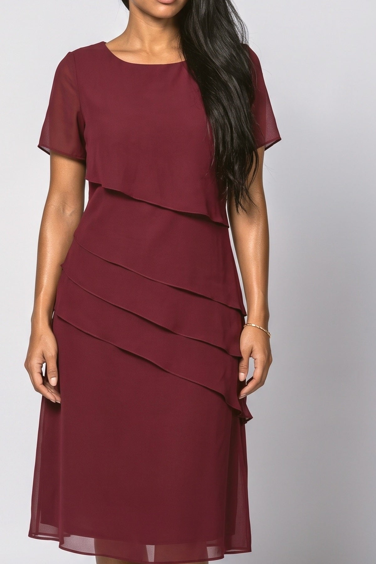 Ruffle Midi Dress, fabric detail