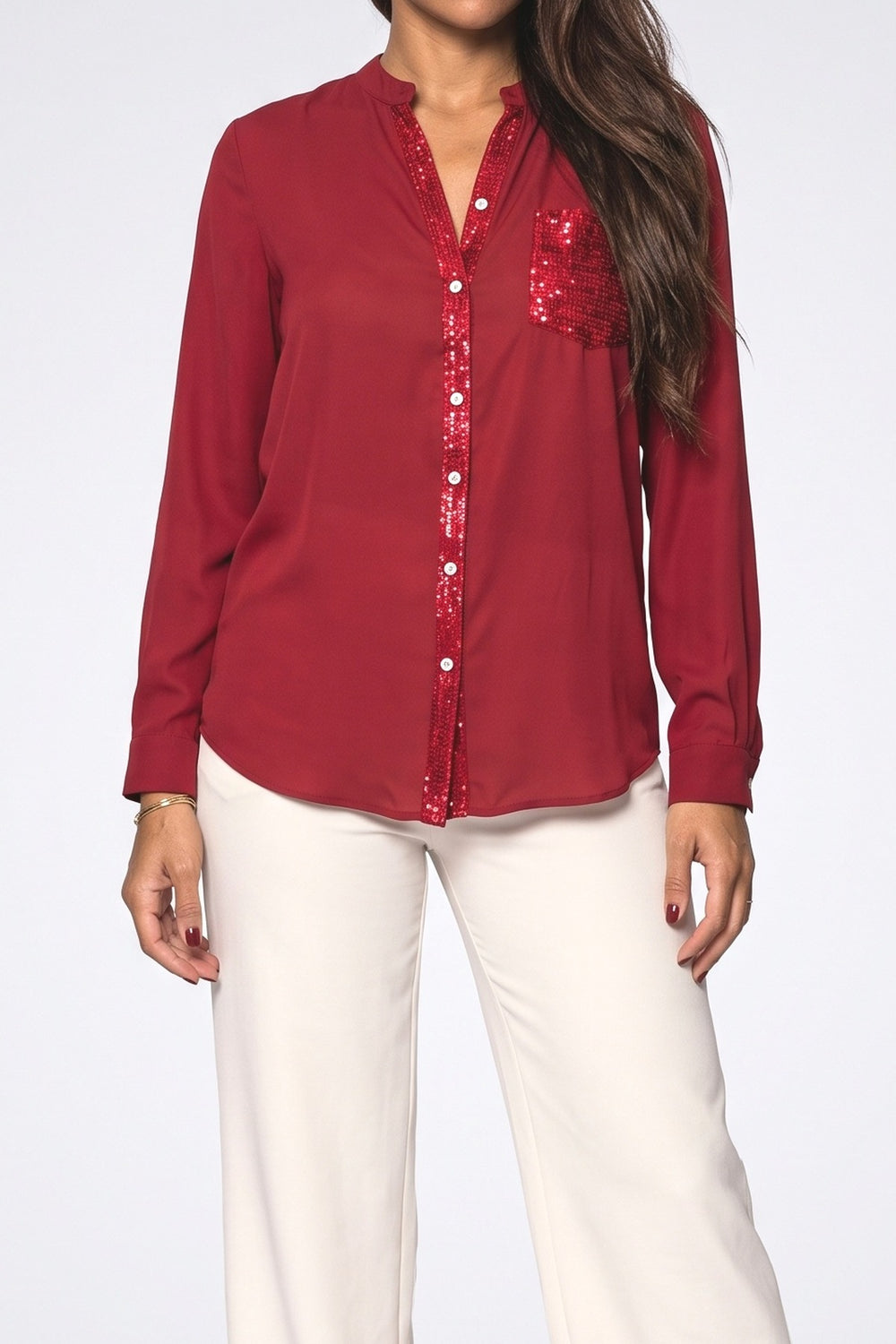 Sequin Blouse, fabric detail