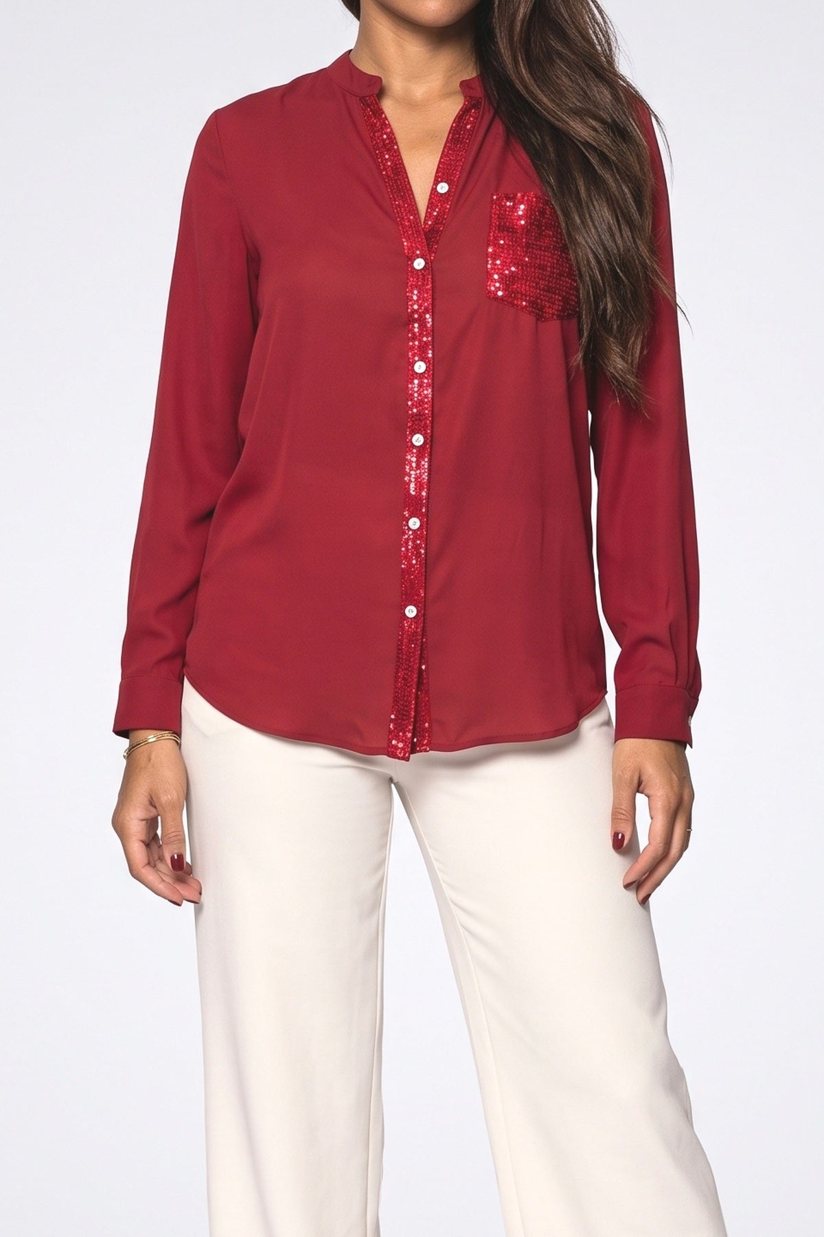 Sequin Blouse, fabric detail