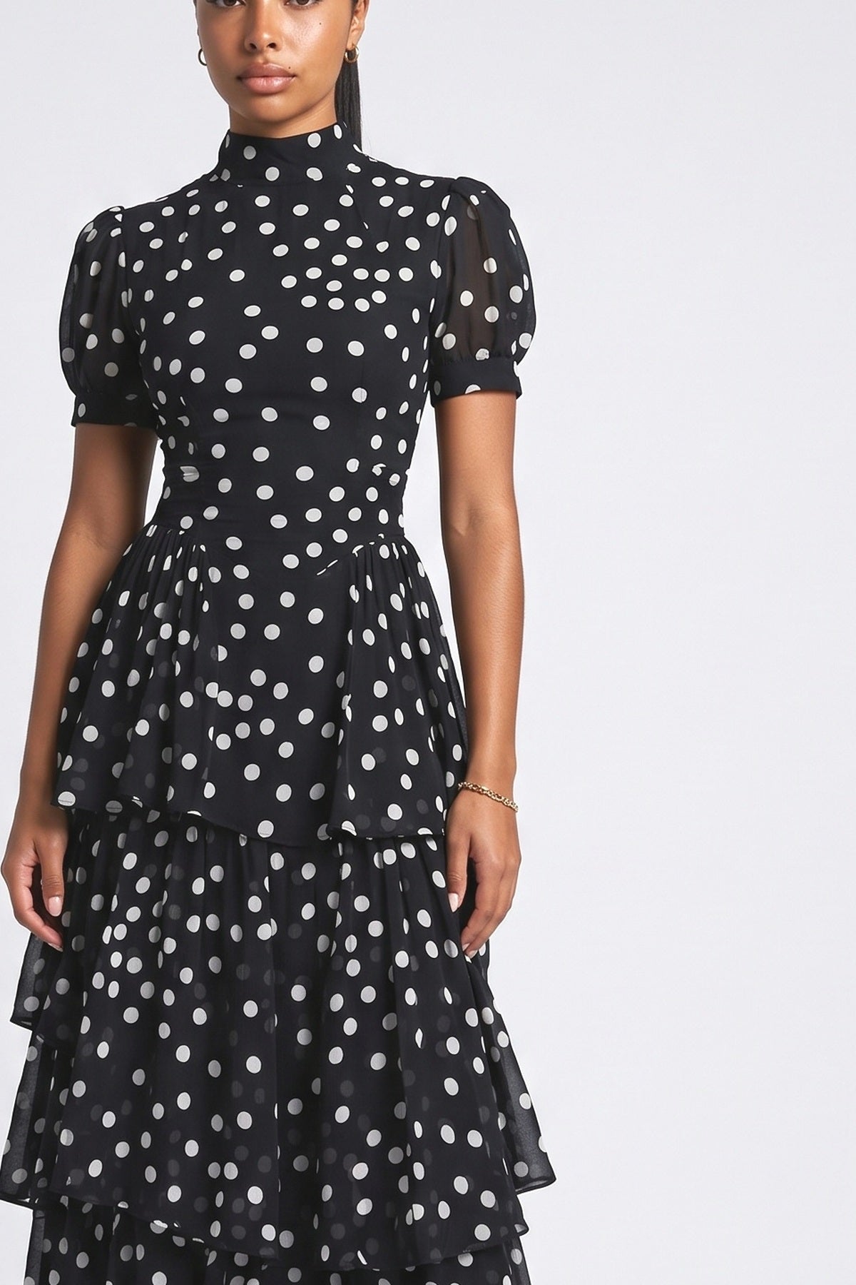 Princess Multi-Layer Maxi Cake Dress, fabric detail