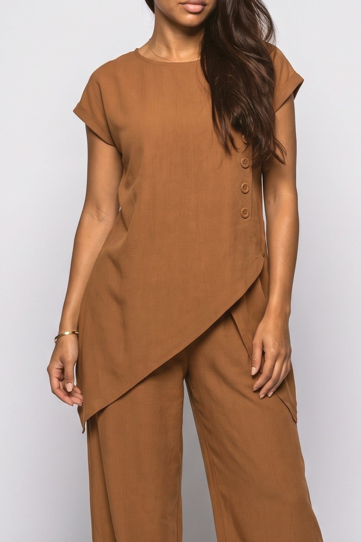 Asymmetric Two Piece Outfit, fabric detail