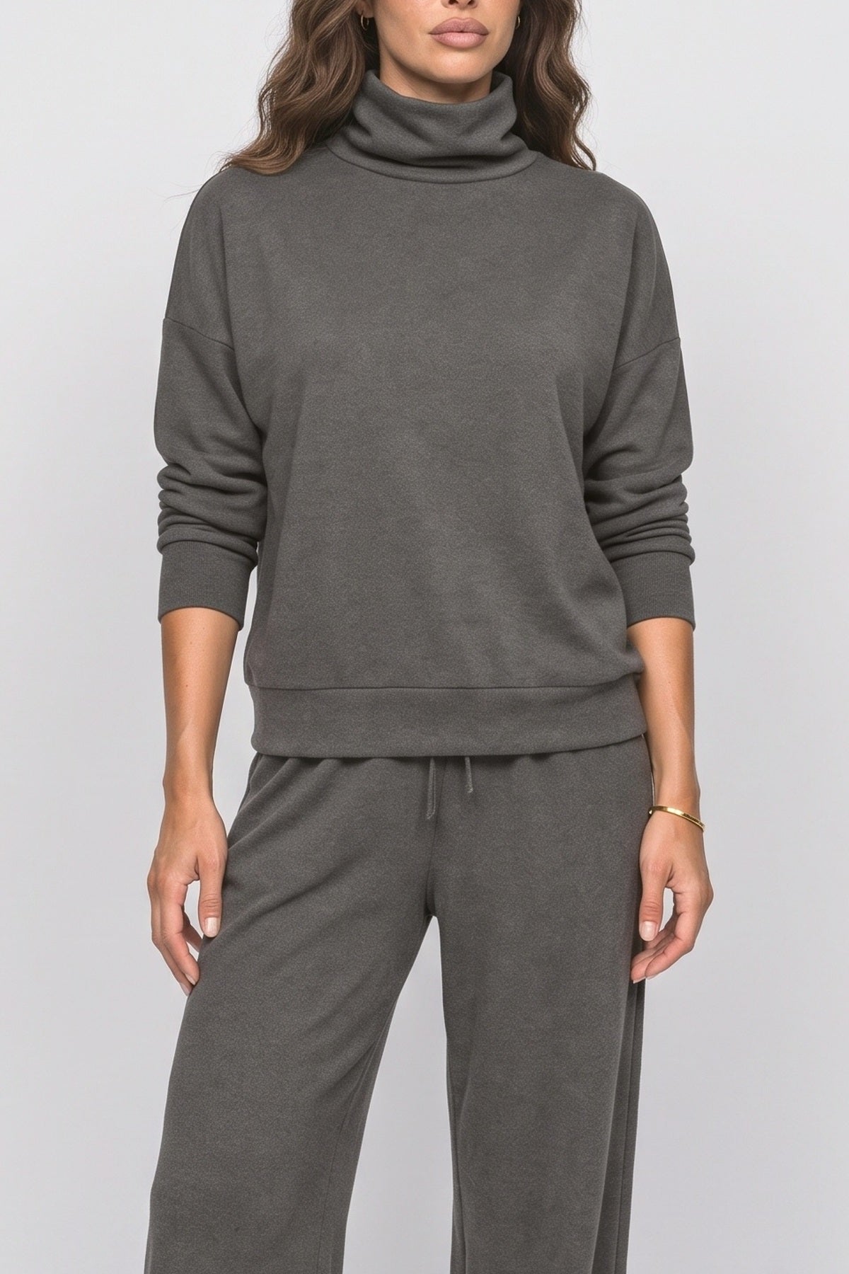 Turtleneck Two Piece Outfit, fabric detail