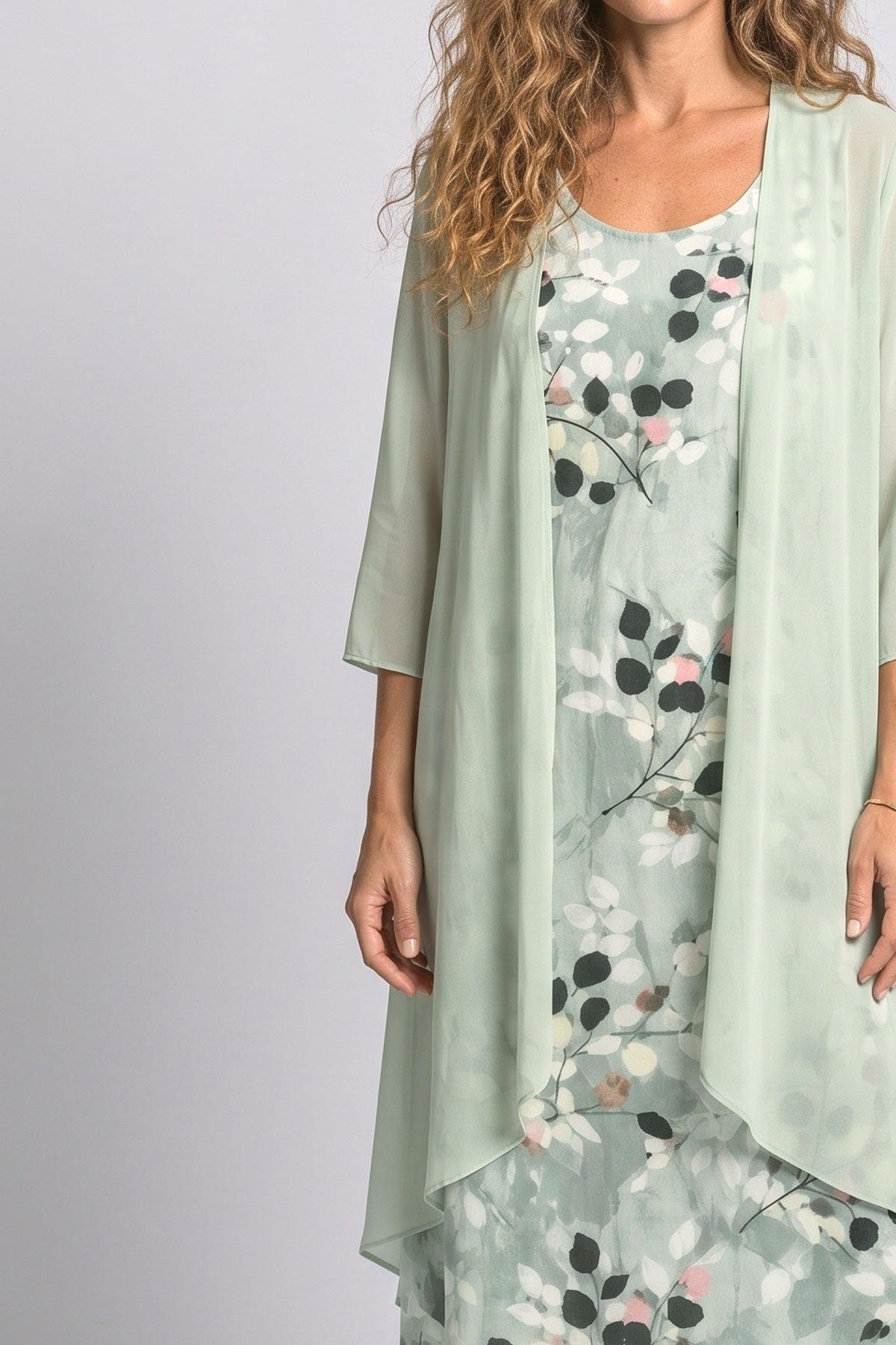 Sheer Floral Knit Cardigan, fabric detail