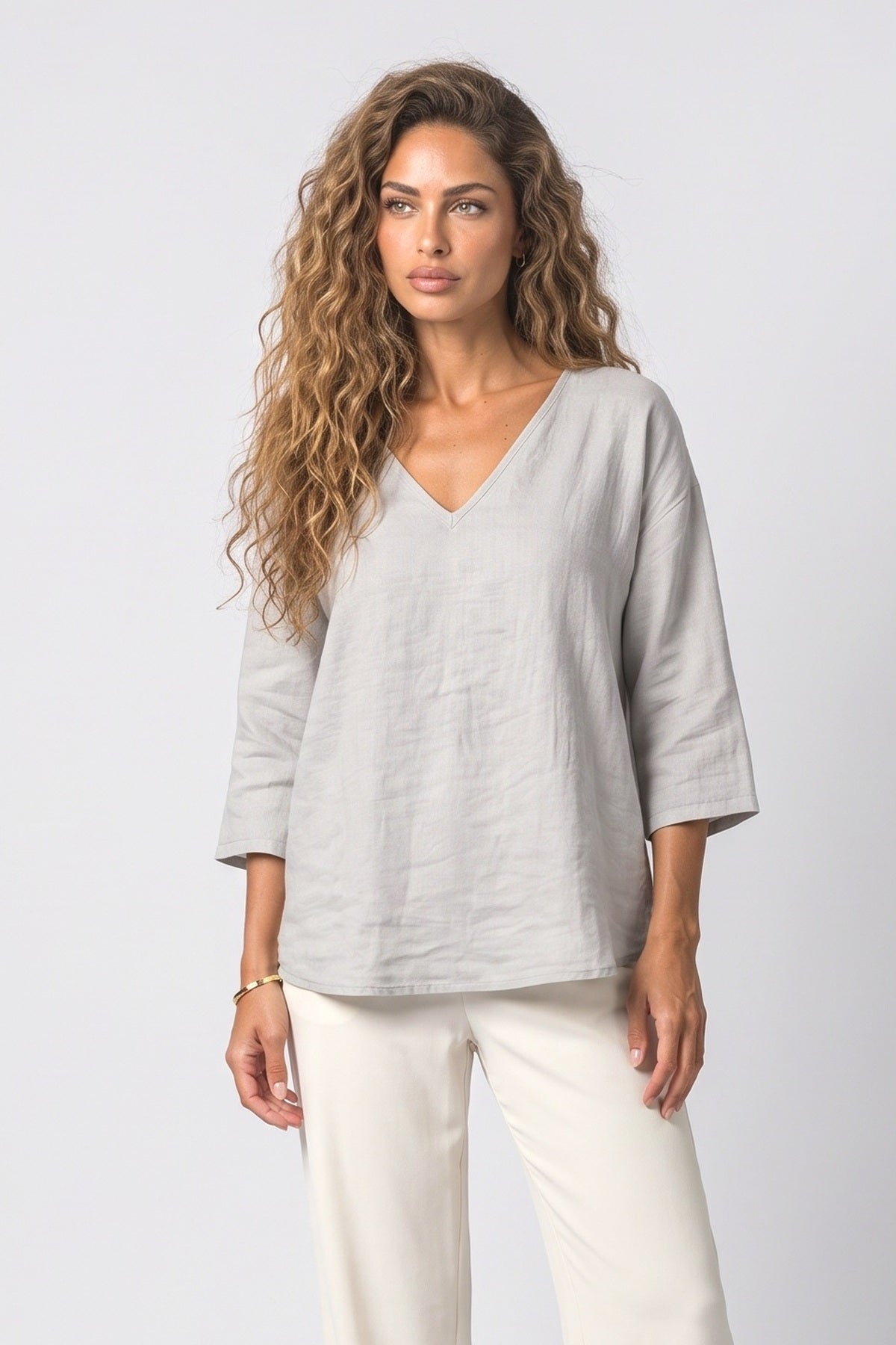 V-Neck Blouse, fabric detail