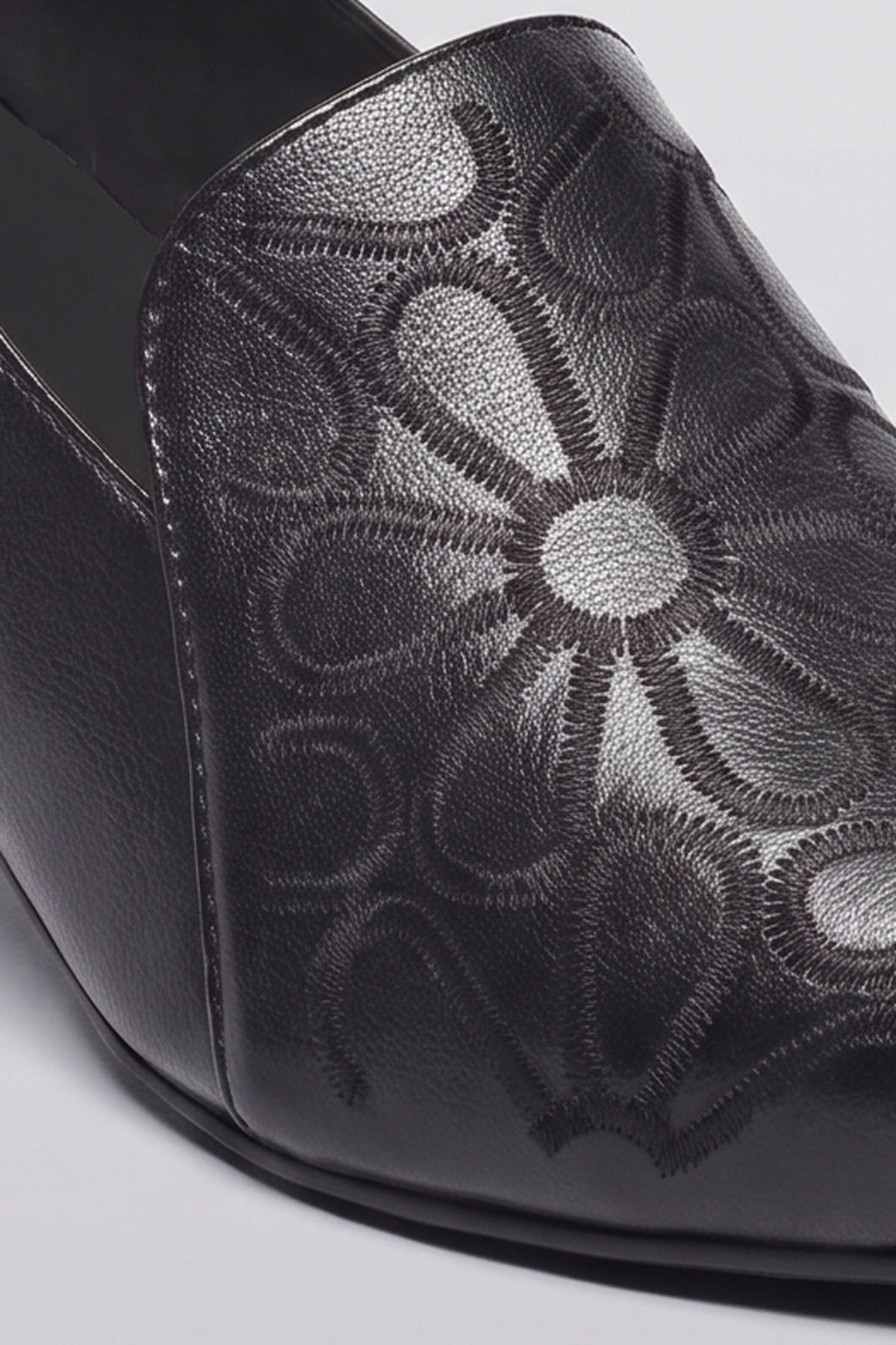 Block Heel Pumps, fabric detail