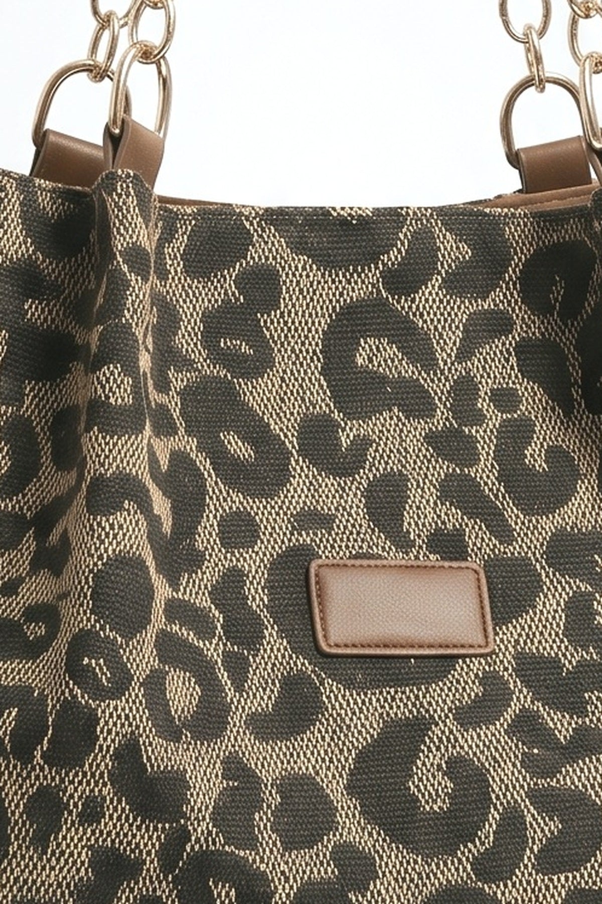 Leopard Tote Bag, fabric detail
