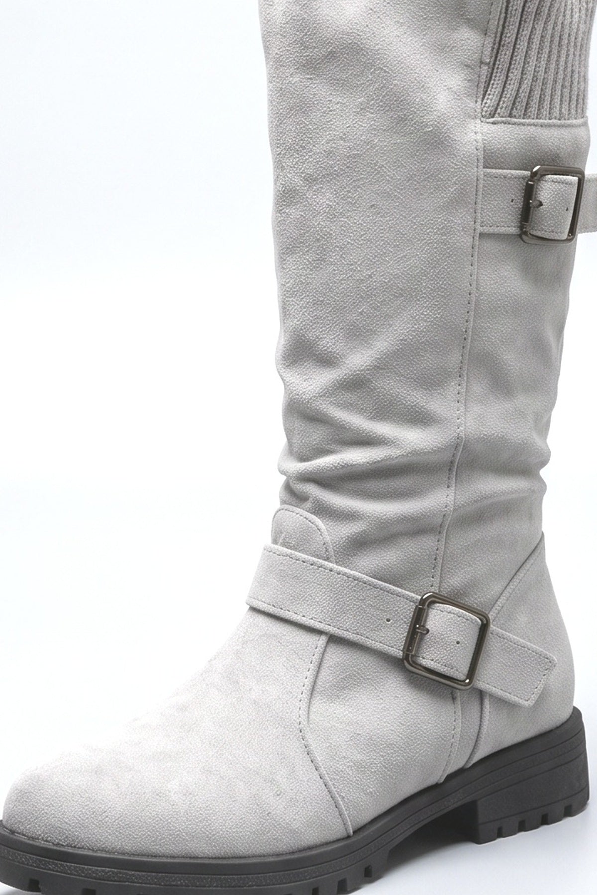 Ribbed Women's Boots, fabric detail
