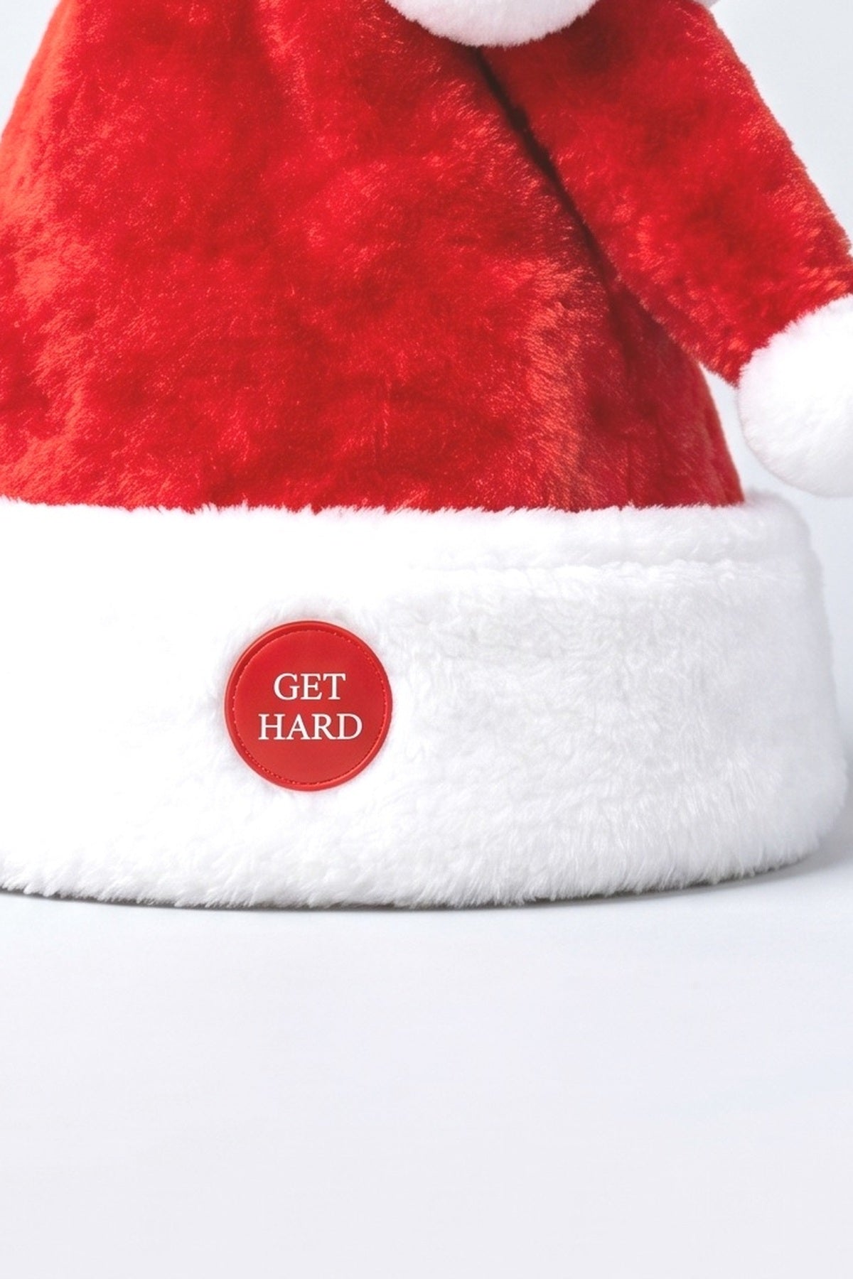 Red Beanie, fabric detail