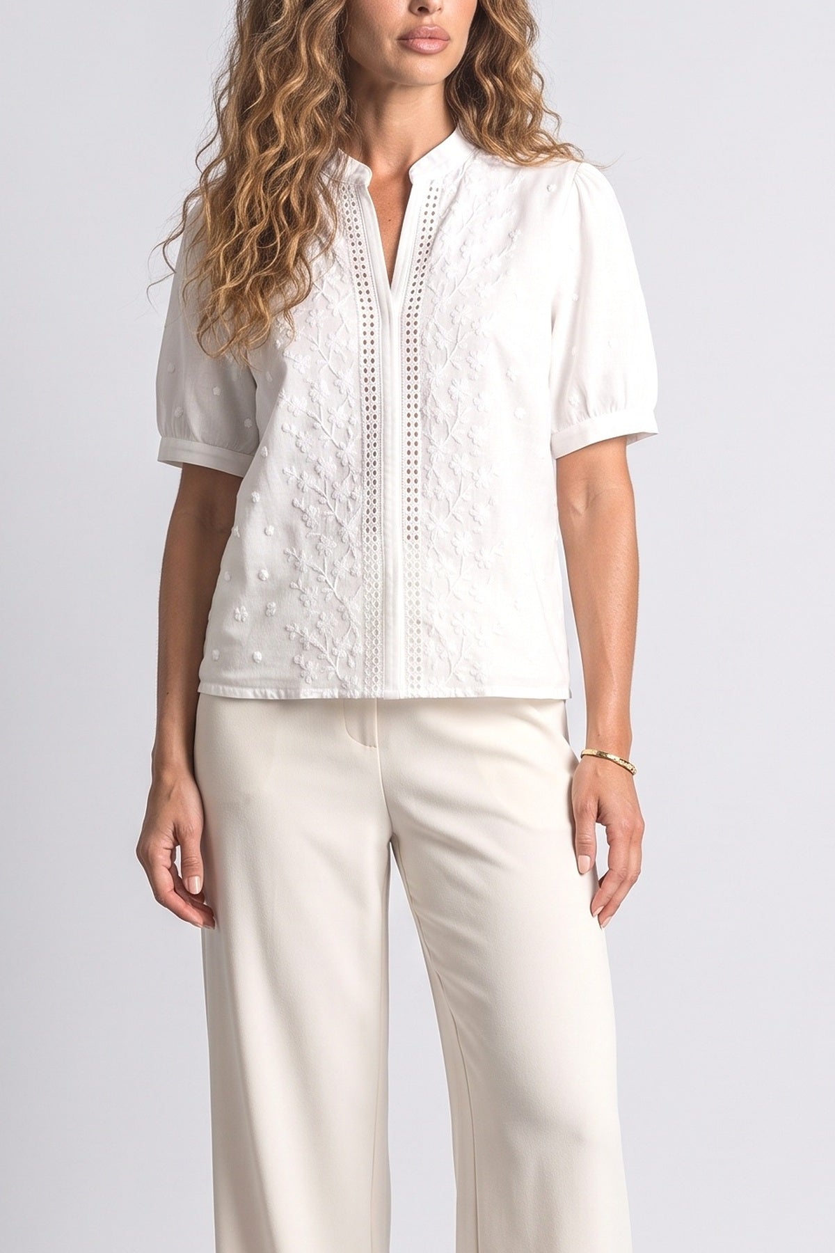 White Blouse, fabric detail