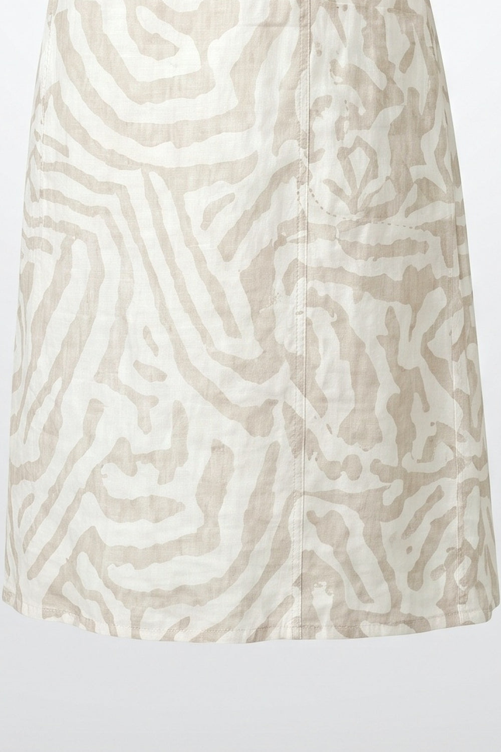 Linen Abstract Cap Sleeve Midi Dress, fabric detail