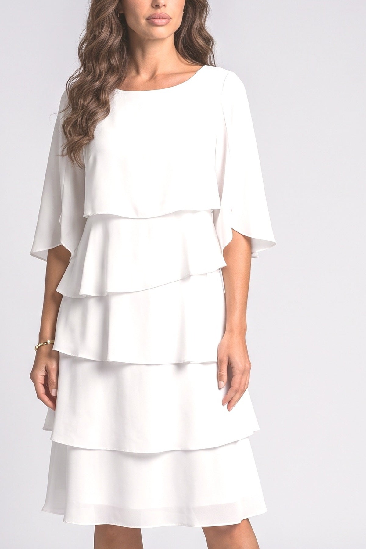 Ruffle Midi Dress, fabric detail