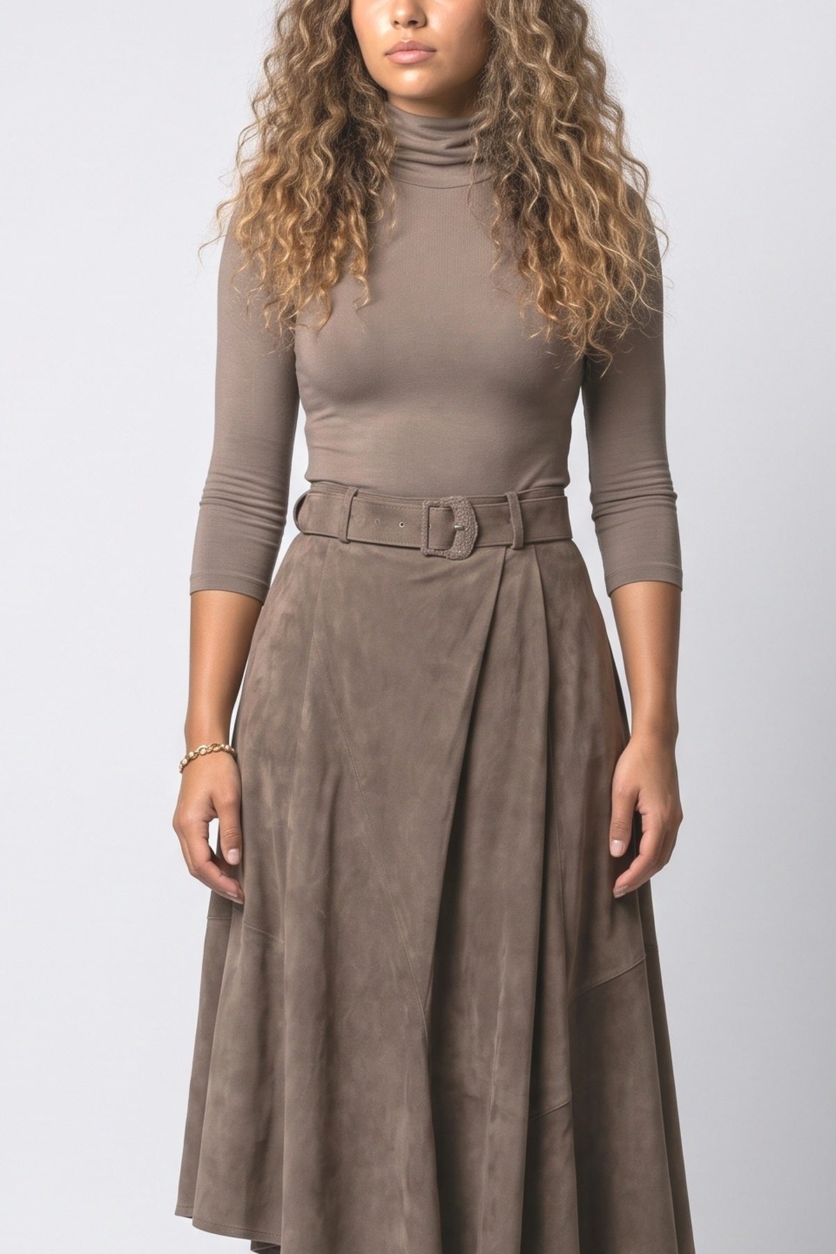 Multicolor Pleated Skirt Set, fabric detail