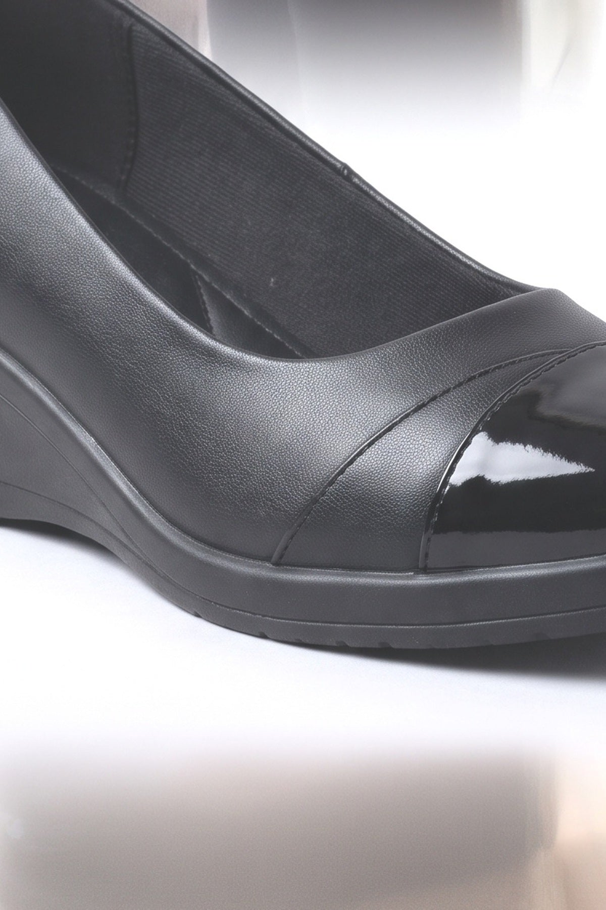 Block Heel Pumps, fabric detail
