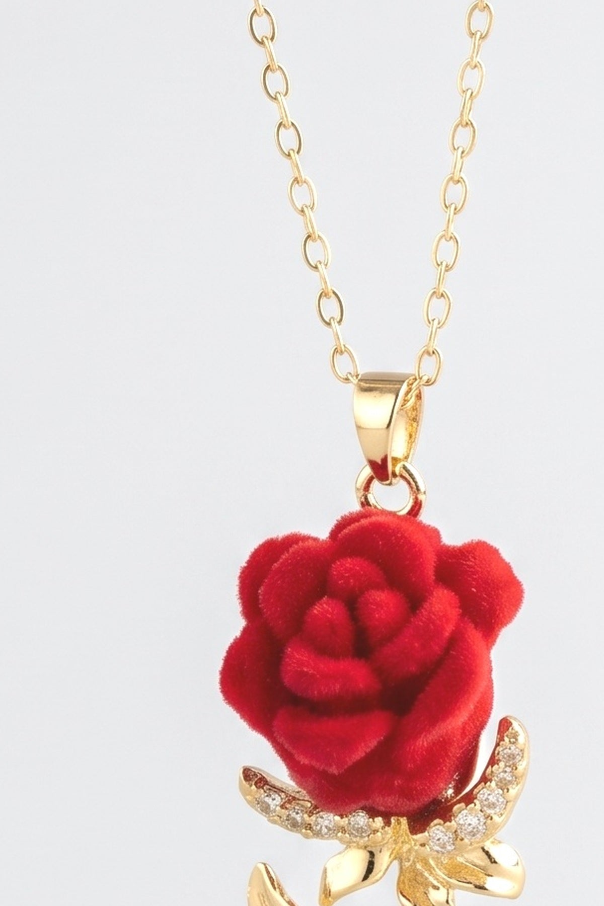 Gold Velvet Necklace, fabric detail