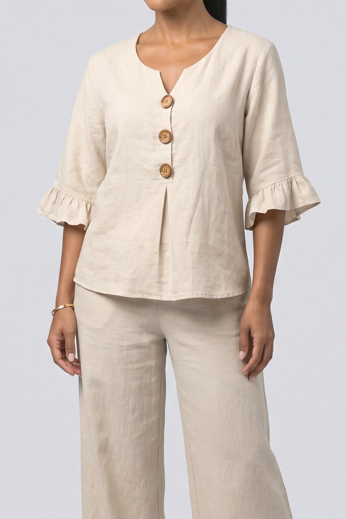 Ruffle Two Piece Outfit, fabric detail