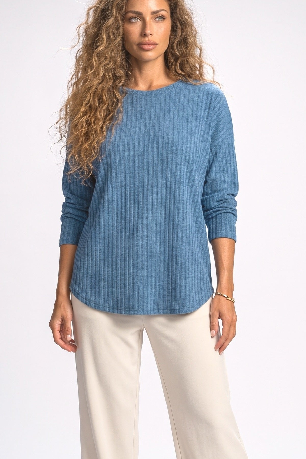 Crew Neck Oversized Sweater, fabric detail