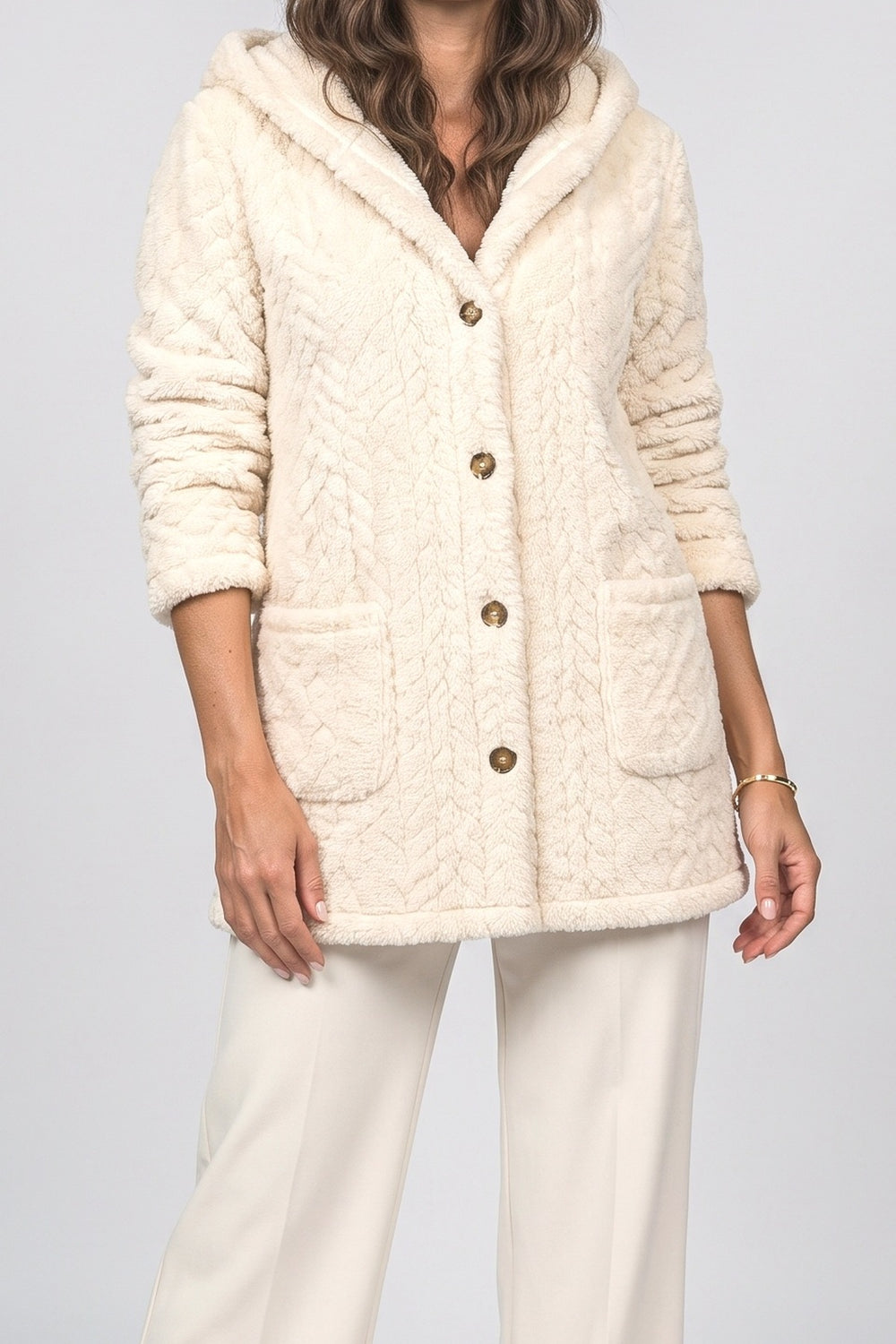 Knit Long Cardigan, fabric detail