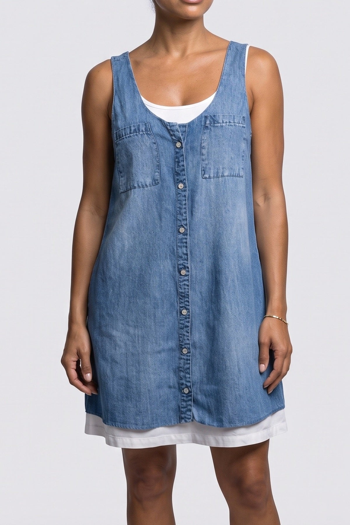 Denim Summer Dress, fabric detail