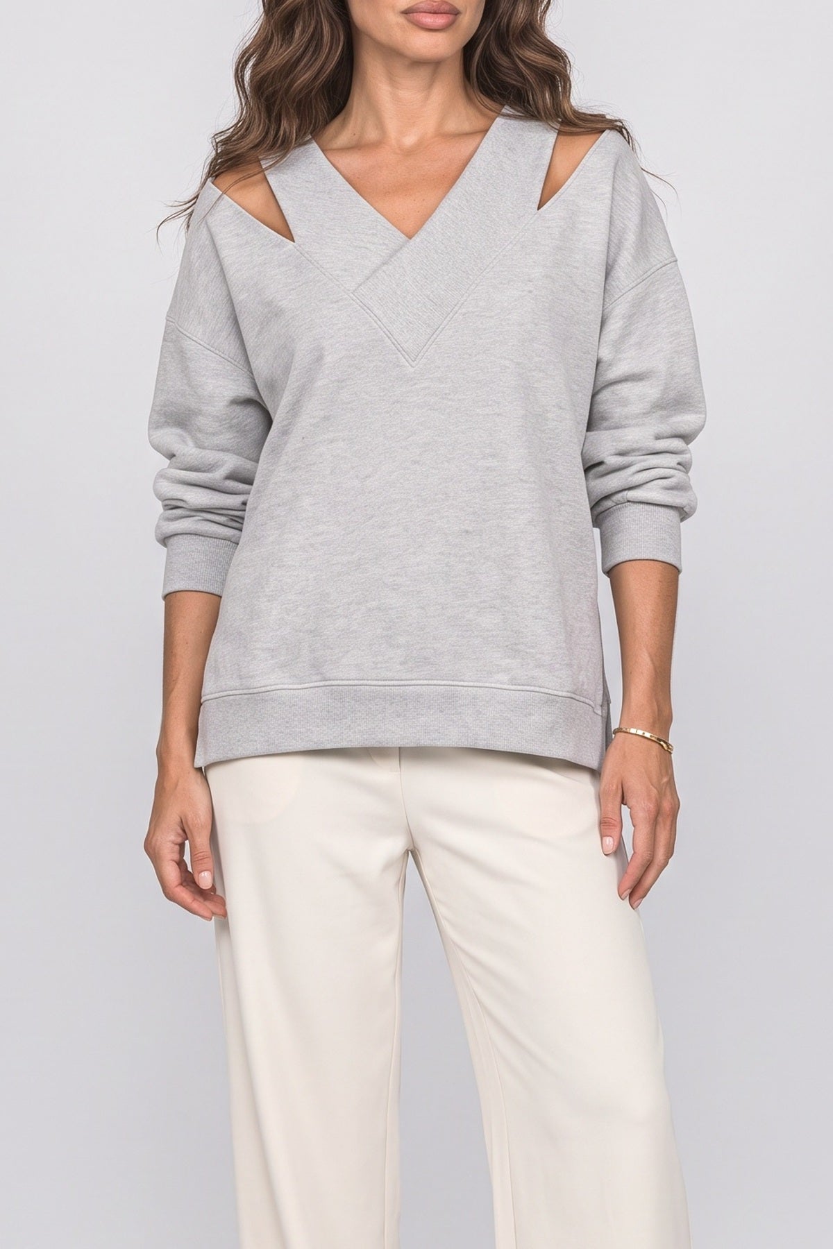 Cutout Sweatshirt, fabric detail