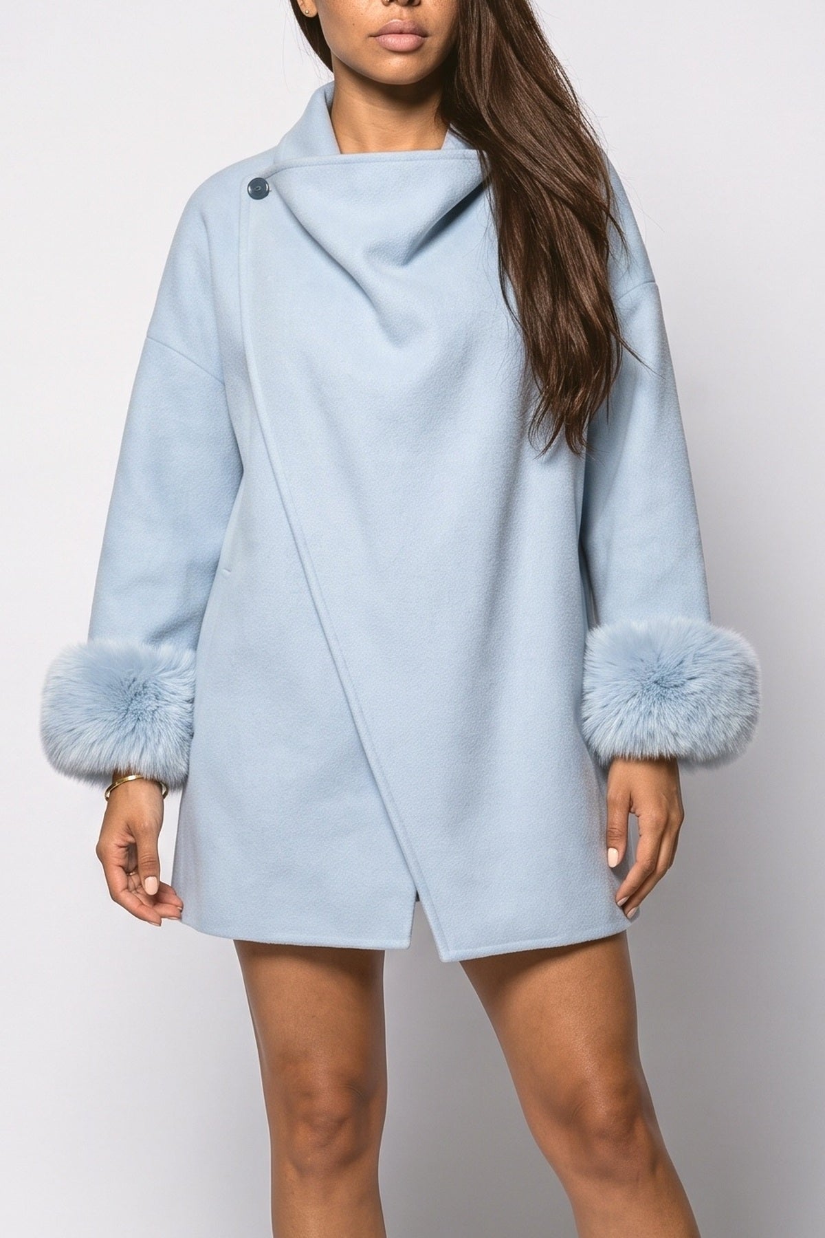 Wrap Winter Coat, fabric detail