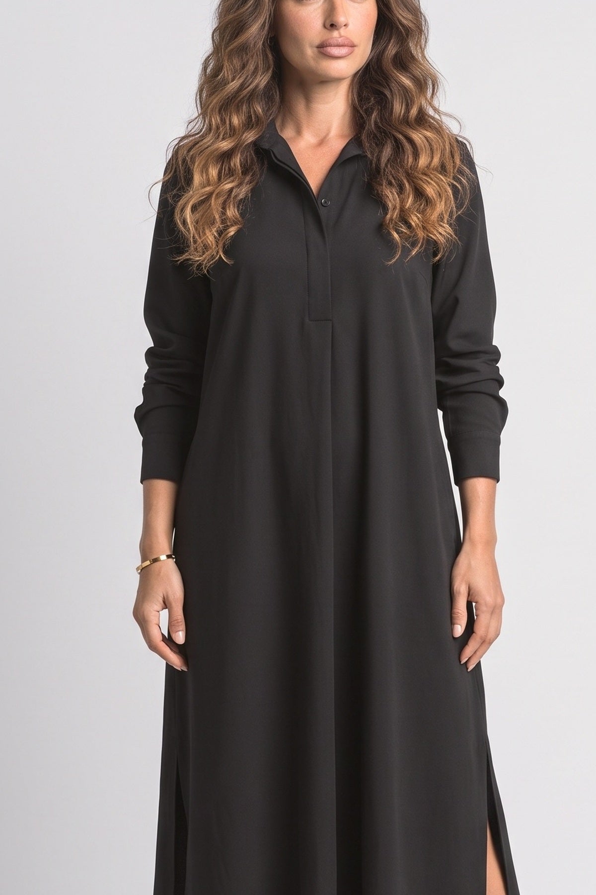 Slit Maxi Dress, fabric detail