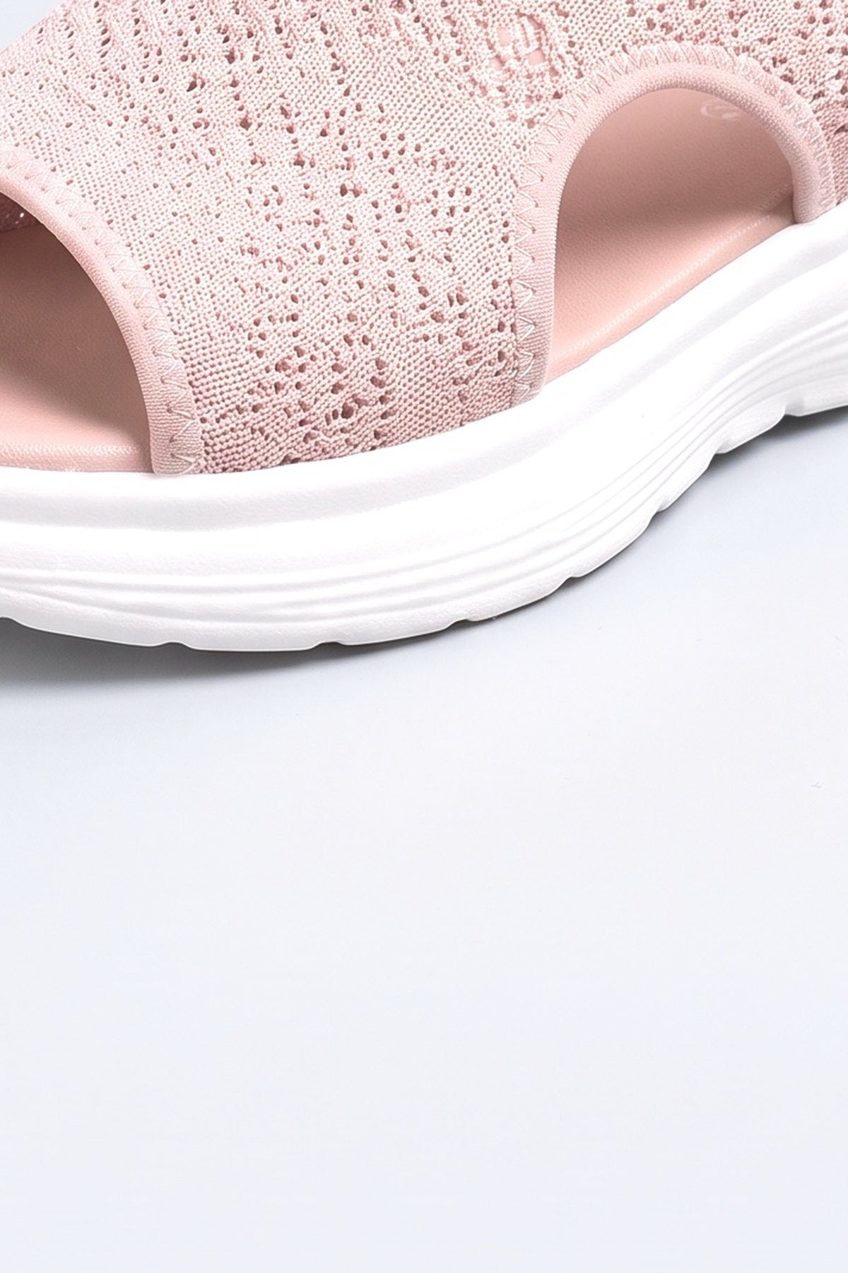 Knit Platform Sandals, fabric detail
