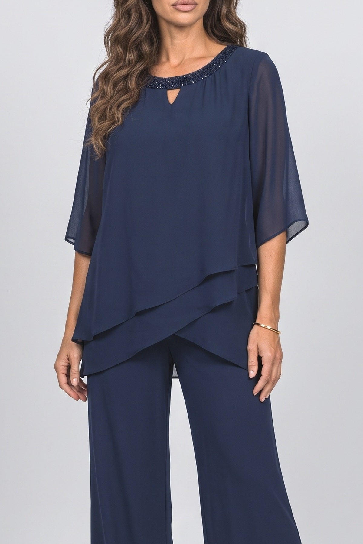 Chiffon Two Piece Outfit, fabric detail